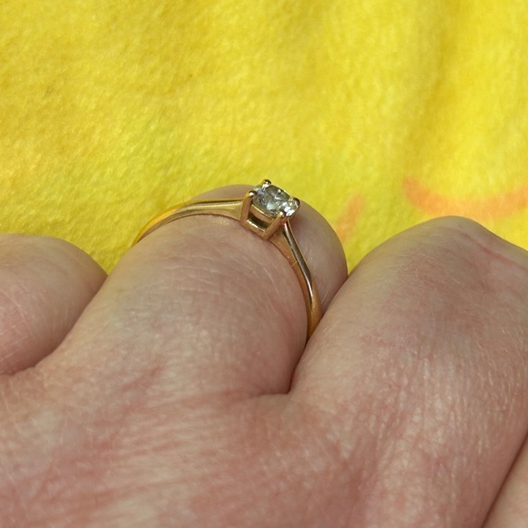 14k rose gold and diamond ring. Half carat lab diamond. Size 9 - Picture 4 of 5